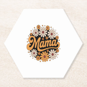 Autumn Pumpkin Mama Paper Coaster