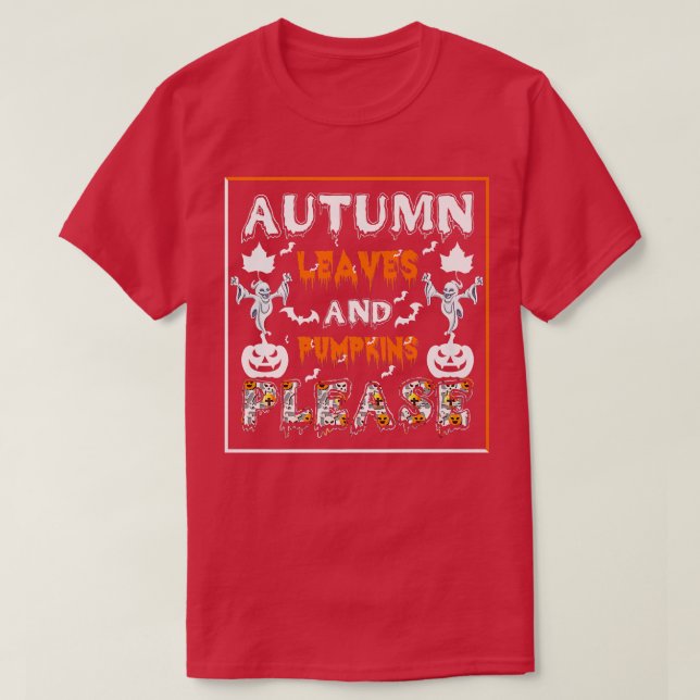 Autumn Pumpkin Monsters Creep It Real Happy Hallow T-Shirt (Design Front)
