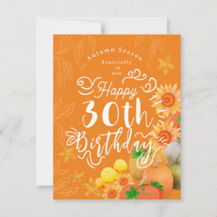 Autumn Pumpkin Orange Holiday Card