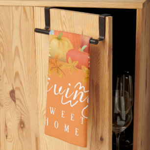 Autumn Pumpkin Orange Tea Towel