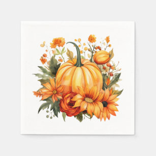 Autumn Pumpkin Paper Napkins
