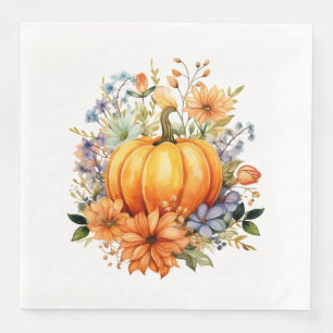 Autumn Pumpkin Paper Napkins