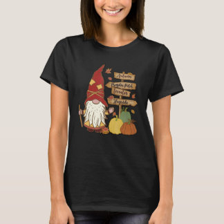 Autumn Pumpkin Patch Gnome Fall Family Pajama Than T-Shirt