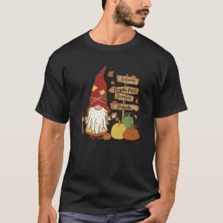 Autumn Pumpkin Patch Gnome Fall Family Pajama Than T-Shirt