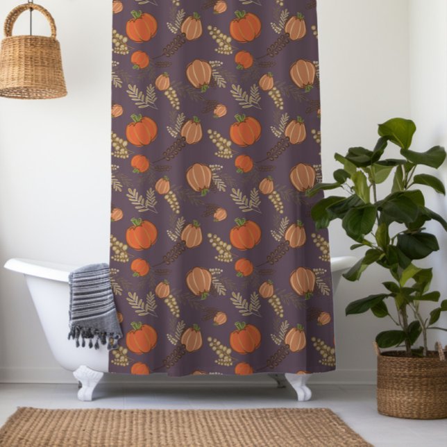 Autumn Pumpkin Patch  Shower Curtain (Creator Uploaded)