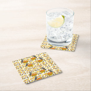 Autumn Pumpkin Pattern Available Paper Coasters