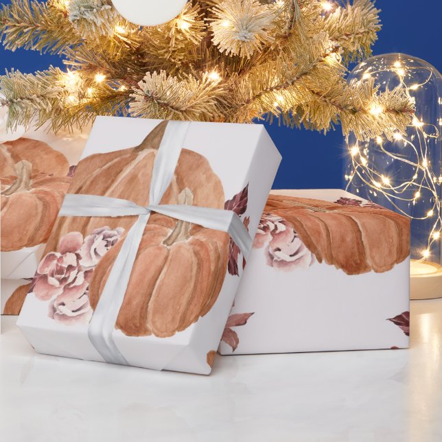 Autumn Pumpkin Pattern Wrapping Paper (Holidays)
