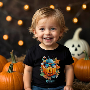 Autumn Pumpkin Personalised Toddler Halloween T-Shirt