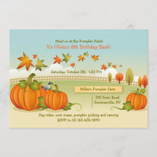 Autumn Pumpkin Picking Invitation
