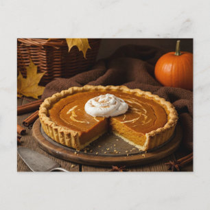 Autumn Pumpkin Pie Postcard