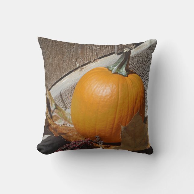 Autumn Pumpkin Pillow (Front)
