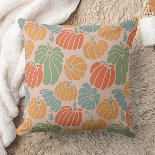 Autumn Pumpkin Pillow Cover – Fall Decor with  (Blanket)