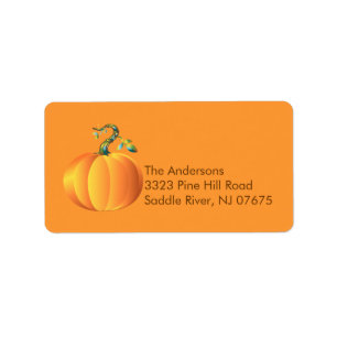 Autumn Pumpkin Return Address Label