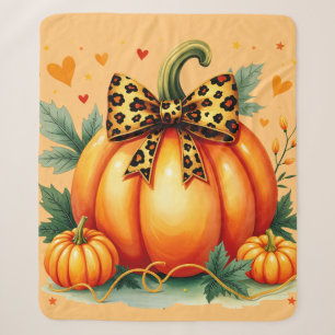 Autumn Pumpkin Sherpa Blanket