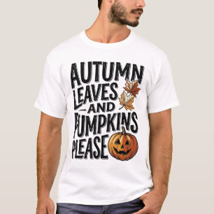 Autumn Pumpkin Shirt With Leaves And Halloween Vib