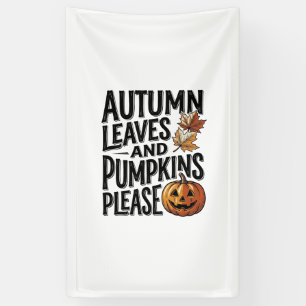 Autumn Pumpkin Shirt With Leaves And Halloween Vib Banner