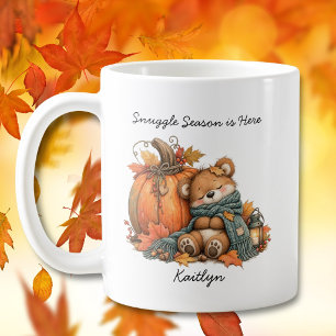 Autumn Pumpkin Snuggle Season is Here Name Coffee Mug
