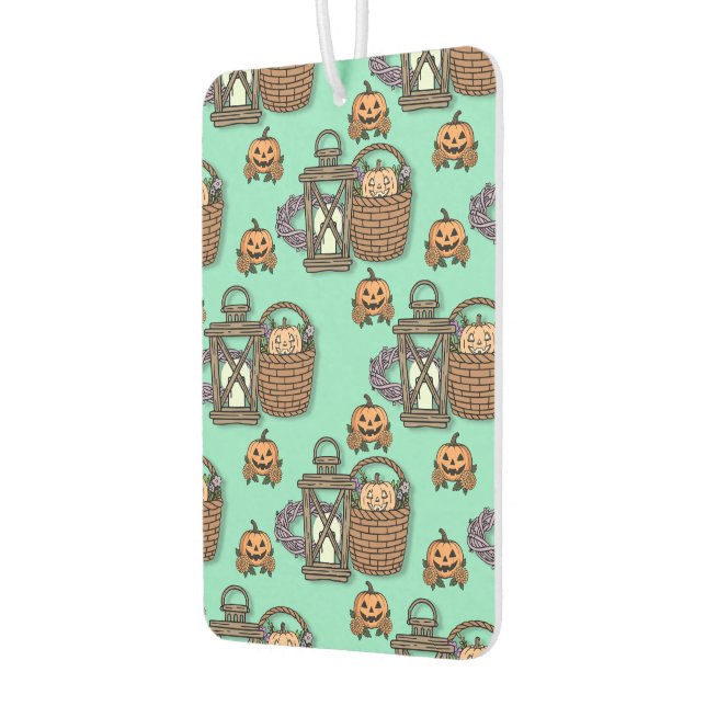 autumn pumpkin spell car air freshener (Left)