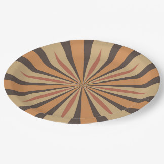 Autumn Pumpkin Spice Star Design Paper Plate