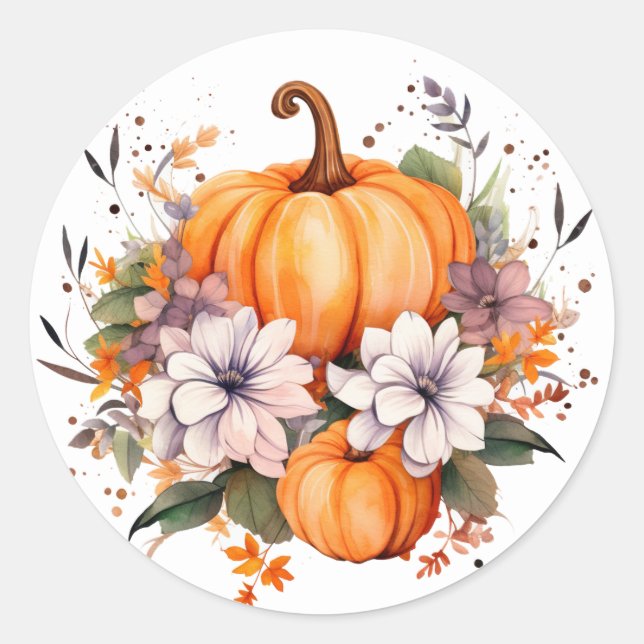 Autumn Pumpkin Stickers (Front)