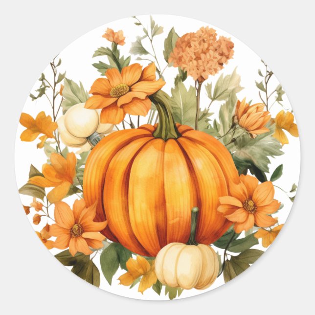 Autumn Pumpkin Stickers (Front)