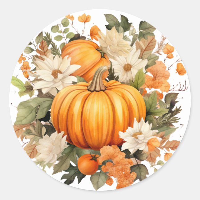 Autumn Pumpkin Stickers (Front)
