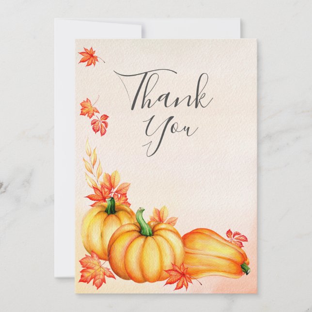 Autumn Pumpkin | Thanksgiving Card (Front)