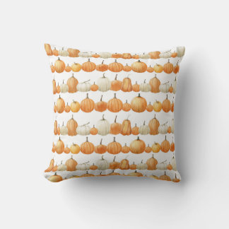 Autumn Pumpkin: Watercolor Illustration Pattern Cushion