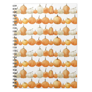 Autumn Pumpkin: Watercolor Illustration Pattern Notebook