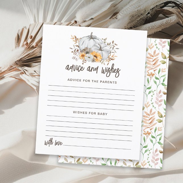 Autumn Pumpkins advice and wishes card (Creator Uploaded)