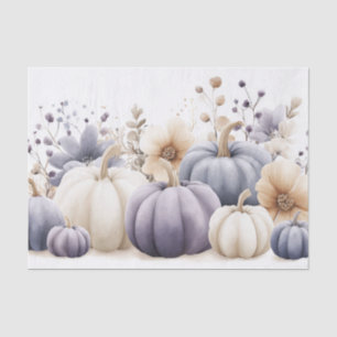 Autumn Pumpkins and Flowers Fall Decoupage Tissue Paper