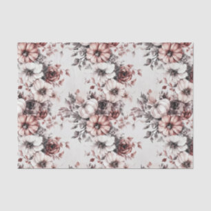 Autumn Pumpkins and Flowers Fall Pattern Decoupage Tissue Paper