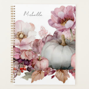 Autumn Pumpkins and Flowers  Planner
