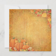 Autumn Pumpkins and foliage illustration