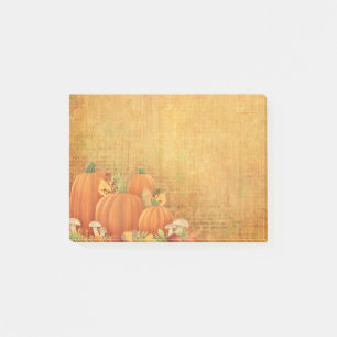 Autumn Pumpkins and foliage illustration Post-it Notes