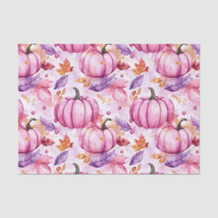 Autumn Pumpkins and Leaves Fall Pattern Decoupage Tissue Paper