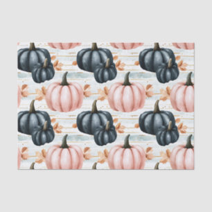 Autumn Pumpkins and Leaves Fall Pattern Decoupage Tissue Paper