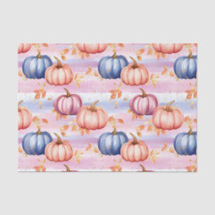 Autumn Pumpkins and Leaves Fall Pattern Decoupage Tissue Paper