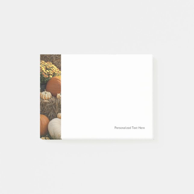 Autumn Pumpkins And Mum Display Post-it Notes (Front)