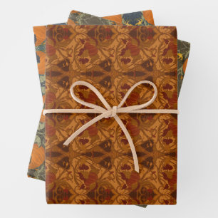 Autumn Pumpkins and Vines Coordinating Wrapping Paper Sheet