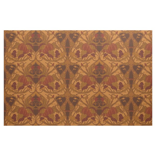 Autumn Pumpkins and Vines Designer Fabric (Fat Quarter)