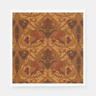 Autumn Pumpkins and Vines Napkins