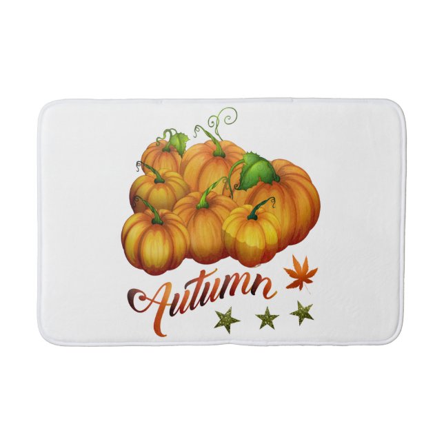 Autumn pumpkins     bath mat (Front)