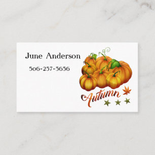 Autumn pumpkins      business card