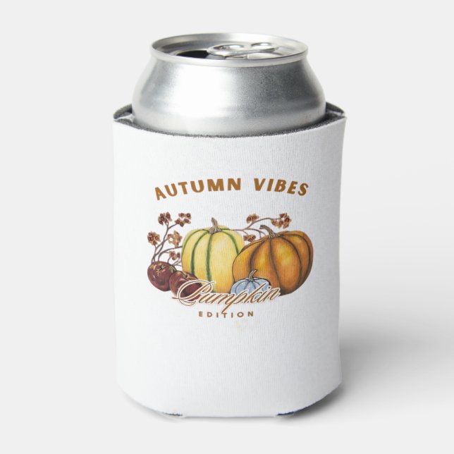 Autumn pumpkins Classic T-Shirt.png Can Cooler (Can Front)