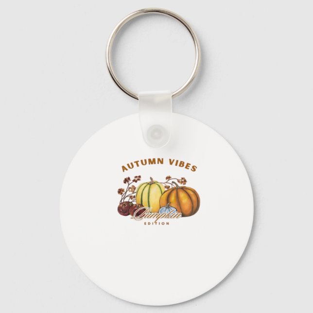 Autumn pumpkins Classic T-Shirt.png Key Ring (Front)