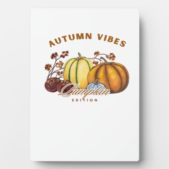 Autumn pumpkins Classic T-Shirt.png Plaque (Front)