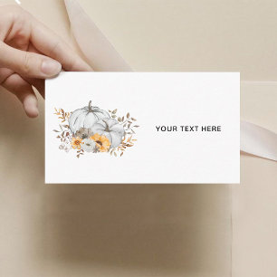 Autumn Pumpkins Custom notes Enclosure Cards