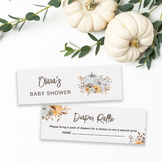 Autumn Pumpkins Diaper Raffle Baby Shower (Creator Uploaded)