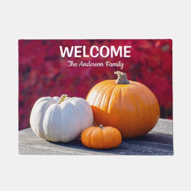 Autumn Pumpkins Doormat (Front)